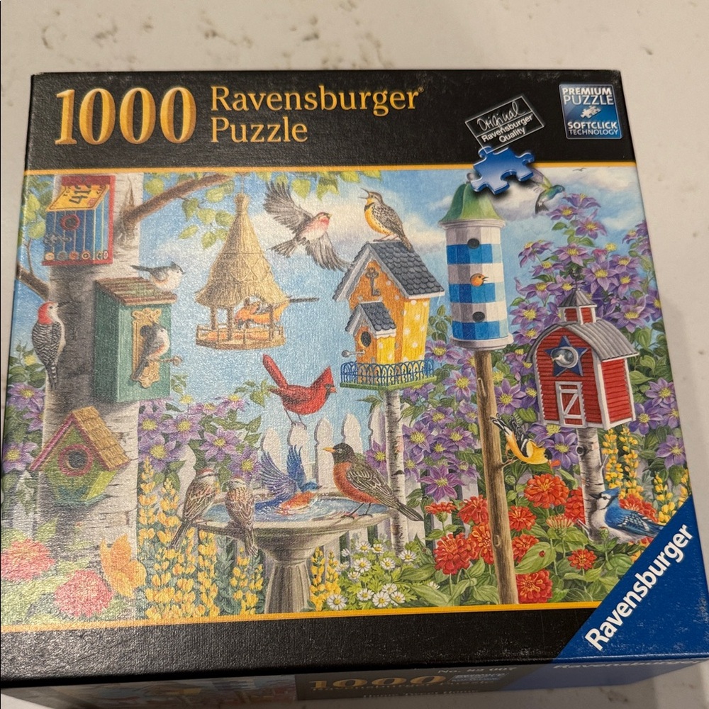 Ravensburger 1000 Piece Home Tweet Home Colorful Birdhouse Garden Puzzle